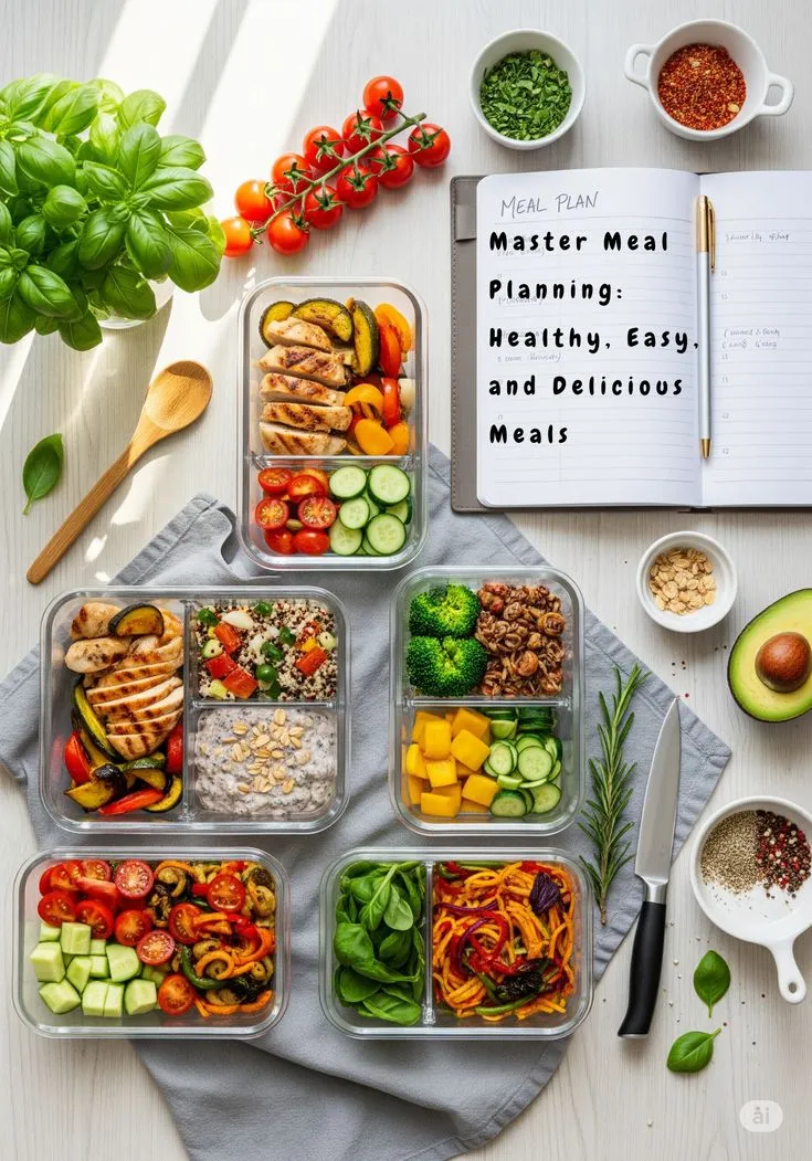 Calm kitchen environment with organized meal prep tools